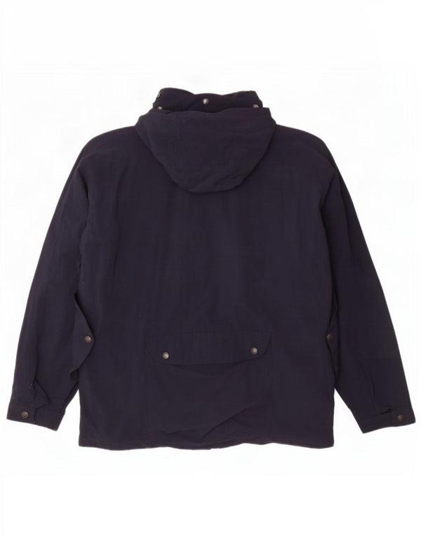 Trussardi Veste utilitaire à capuche pour homme UK 42 XL Bleu marine