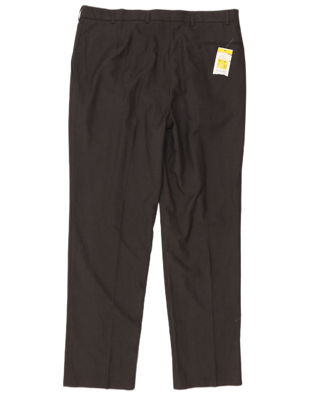 Marks & Spencer Pantalon de costume droit pour homme W38 L33 Marron Polyester