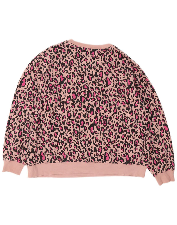 Marks & Spencer Sweat-shirt pour femme UK 14 Grand imprimé animal rose