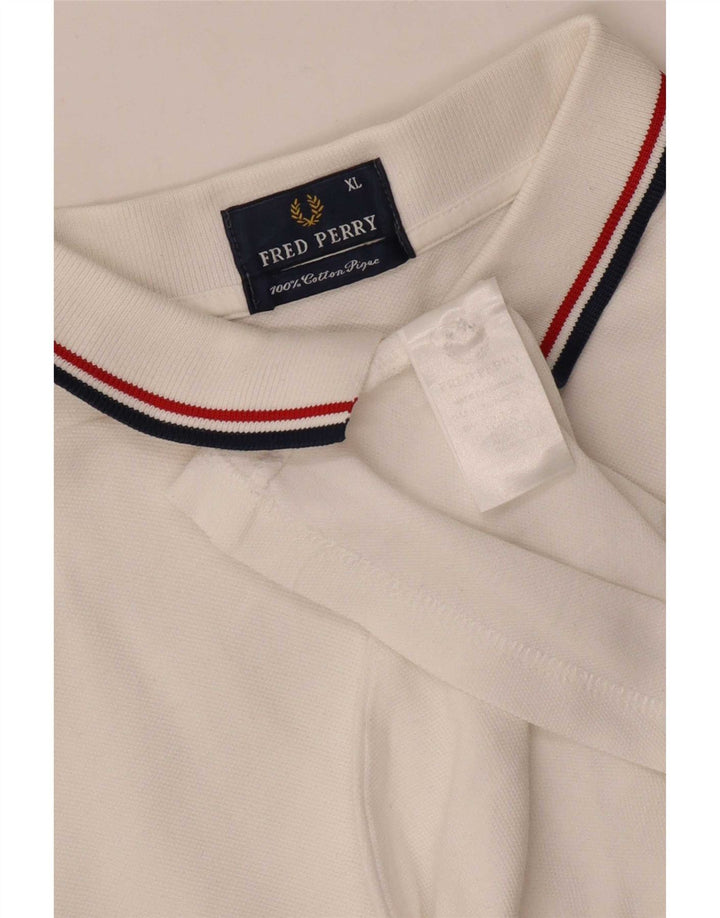Fred Perry Polo Homme XL Blanc Coton