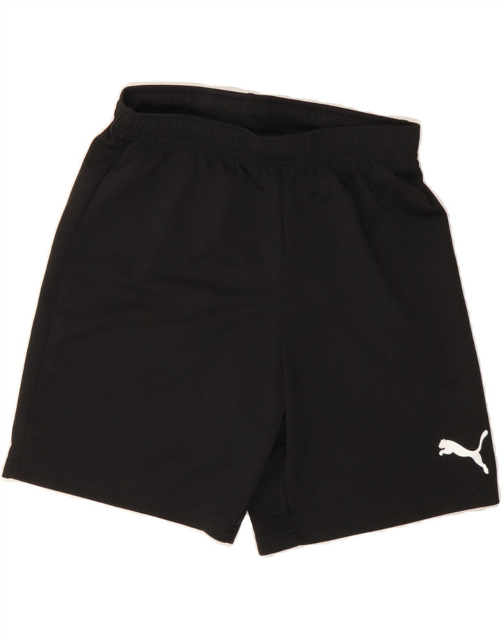 PUMA Boys Sport Shorts 15-16 Years Black Polyester Vintage Puma and Second-Hand Puma from Messina Hembry 
