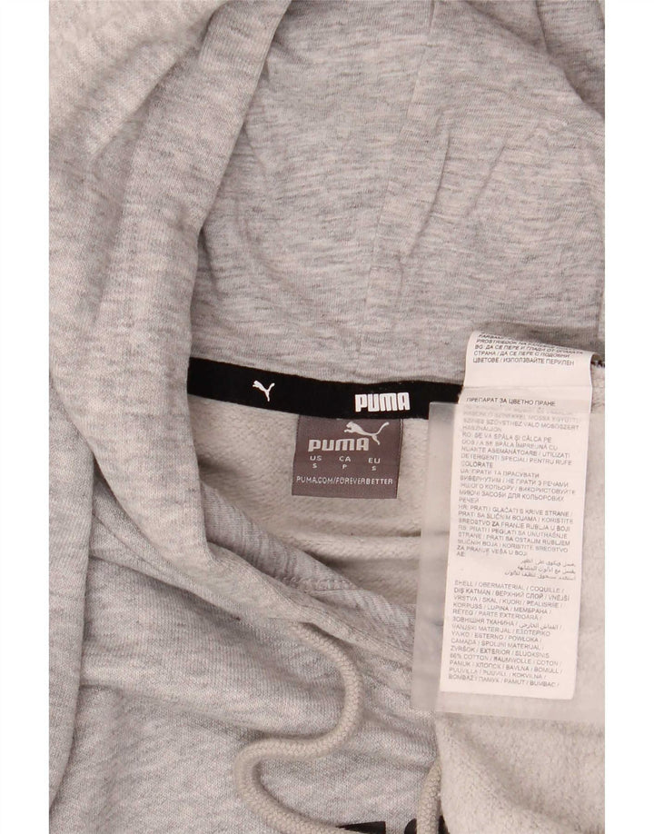 Puma Pull à capuche graphique homme petit gris coton