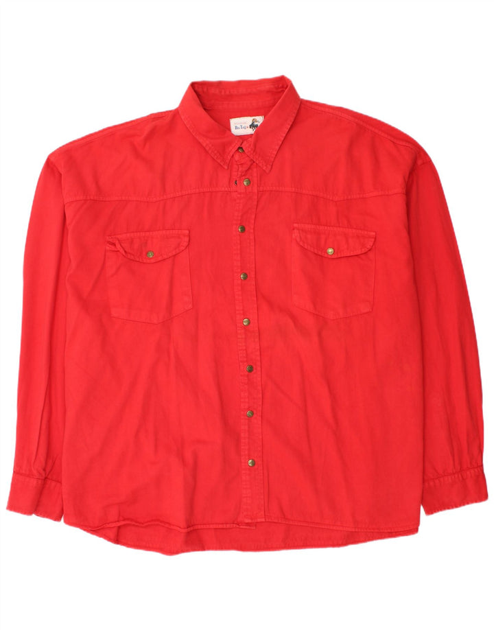 Chemise en jean vintage pour homme 3XL Rouge