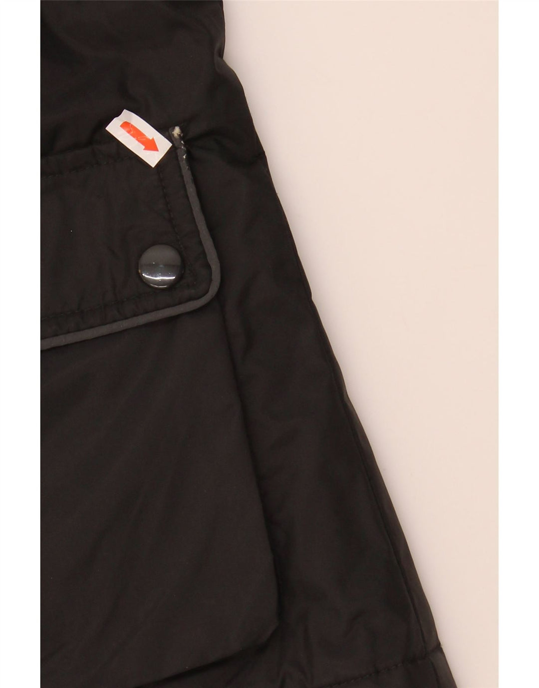 VINTAGE Veste utilitaire femme UK 14 Nylon noir moyen