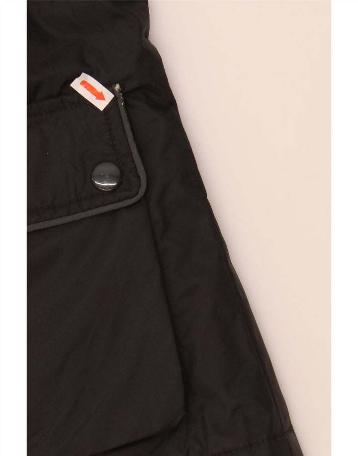 VINTAGE Veste utilitaire femme UK 14 Nylon noir moyen