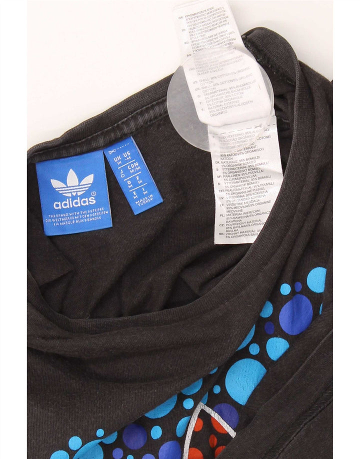Adidas T-shirt graphique pour homme en coton noir moyen