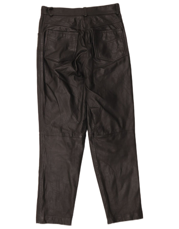 Together Pantalon en cuir taille haute pour femme UK 12 Medium W28 L29 Noir