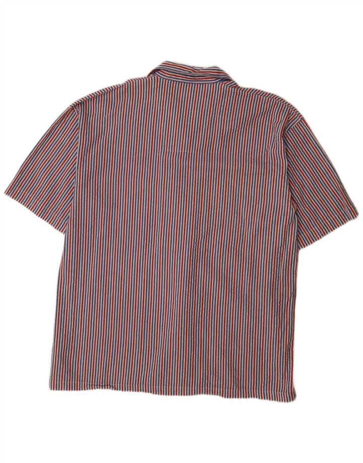 Nautica Chemise à manches courtes pour homme en coton à rayures multicolores