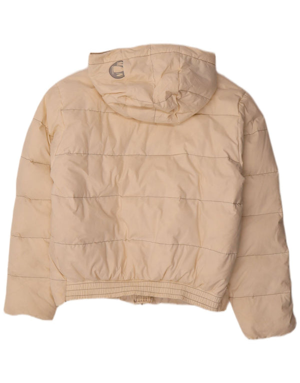 Murphy & Nye Veste matelassée surdimensionnée à capuche pour femme UK 16 Large Beige Coton