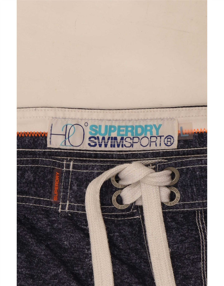 Superdry Short de Bain Graphique Homme Large Bleu Marine Polyester