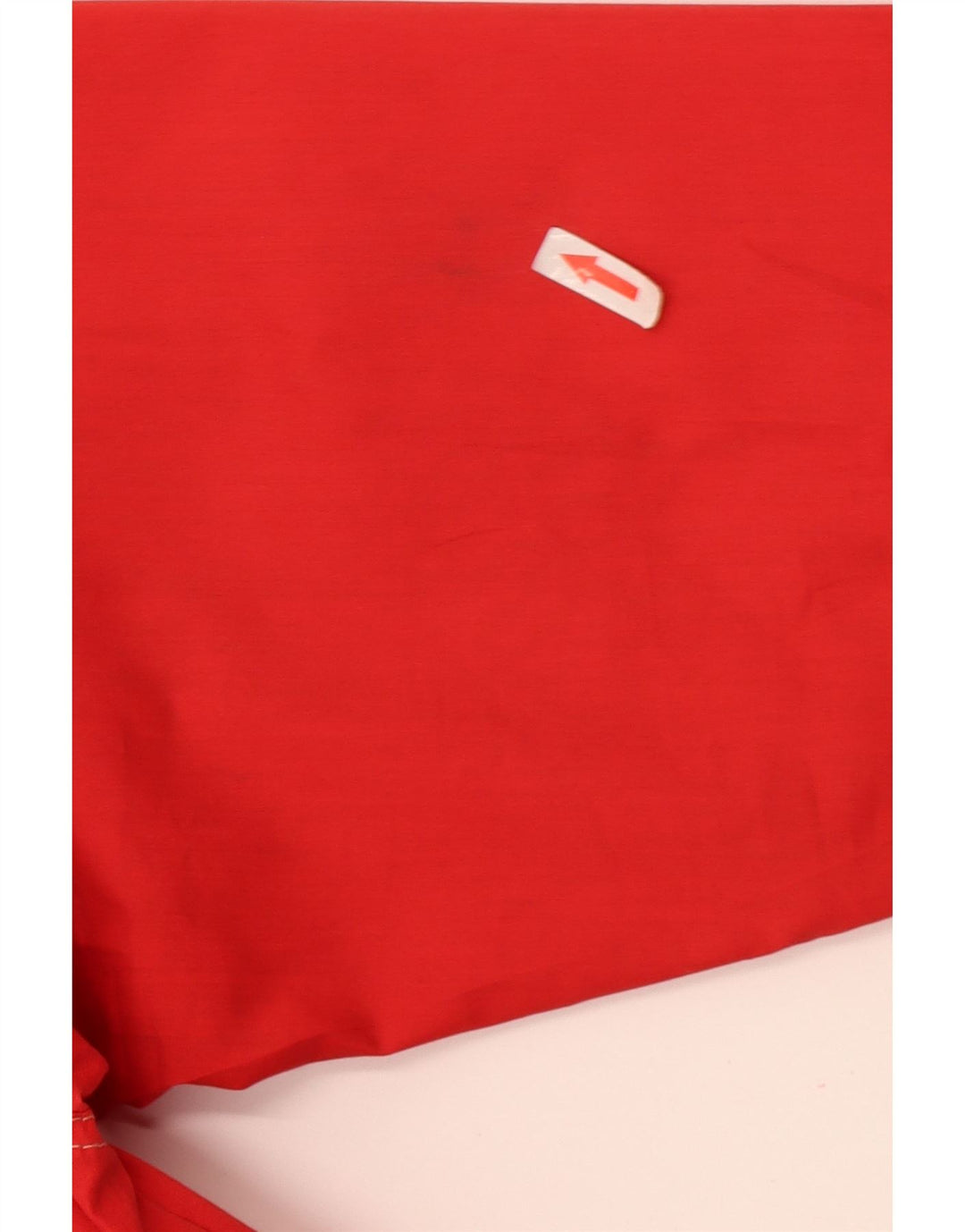 veste utilitaire femme vintage UK 16 Grand polyester colorblock rouge
