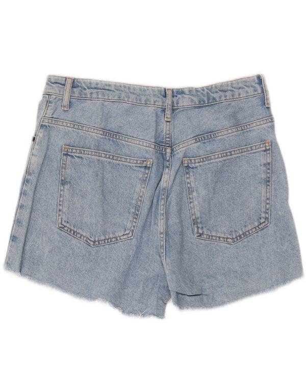 Topshop Short en jean Ashley pour femme UK 14 Large W32 Bleu Coton