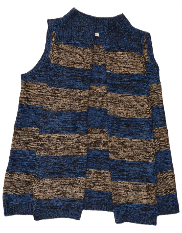 Marks & Spencer Pull cardigan sans manches pour femme UK 14 Bleu moyen