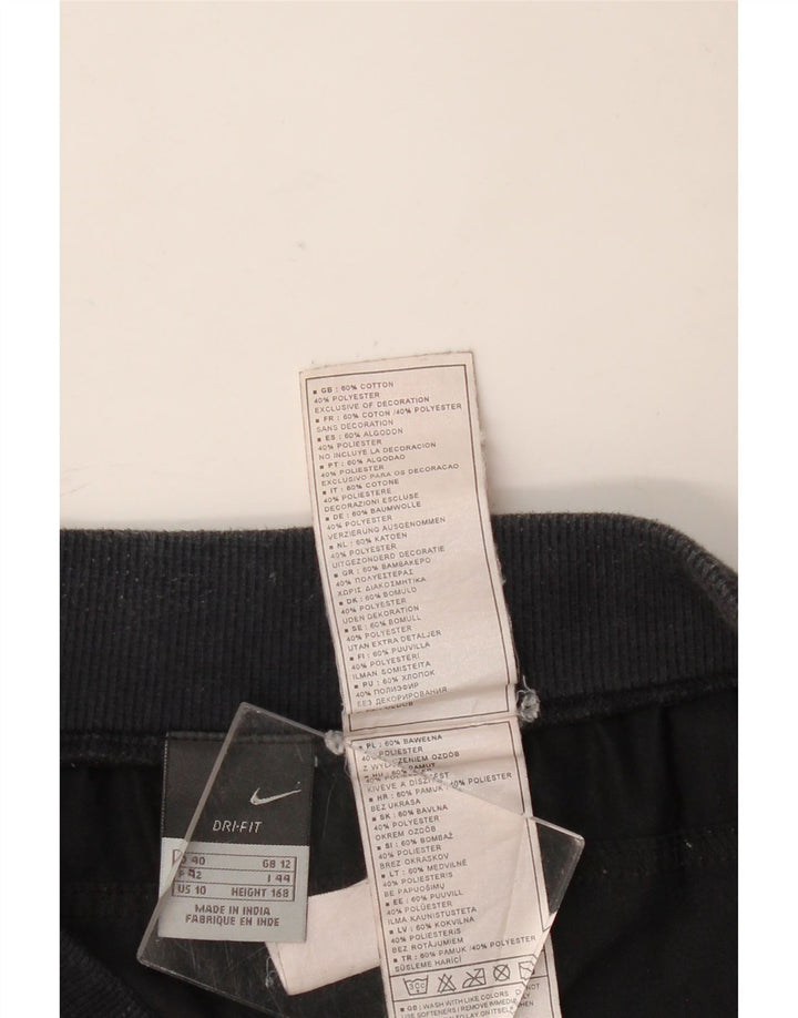 NIKE Pantalon Capri Femme UK 12 Moyen W32 L20 Coton Noir