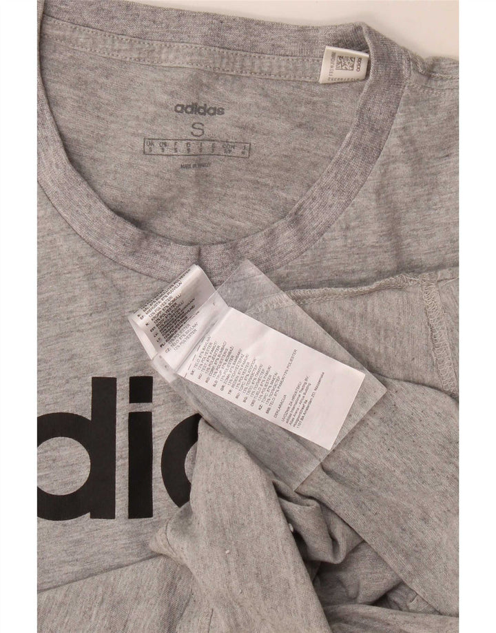 Adidas T-shirt graphique pour hommes, petit, gris, coton