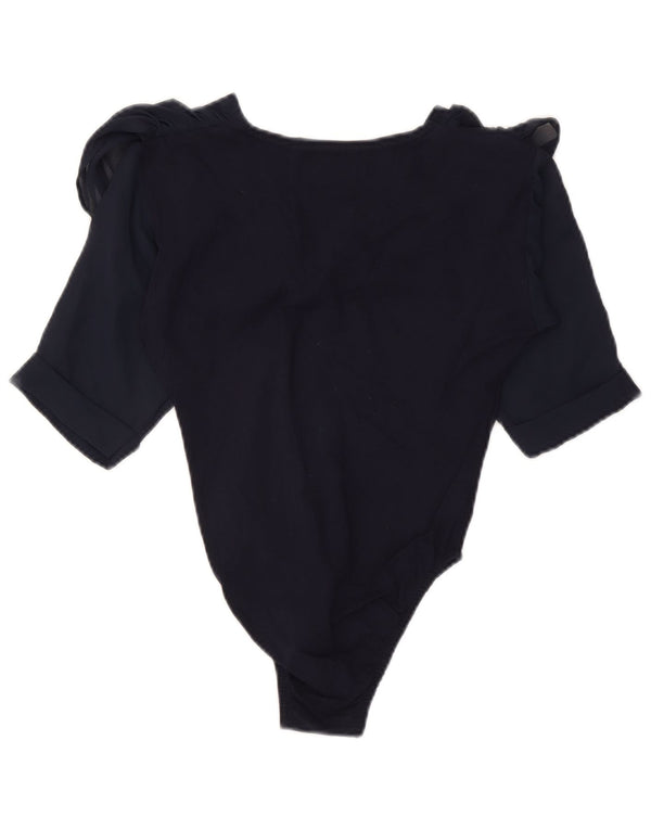 vintage Womens Body UK 8 Petit Bleu Marine Floral