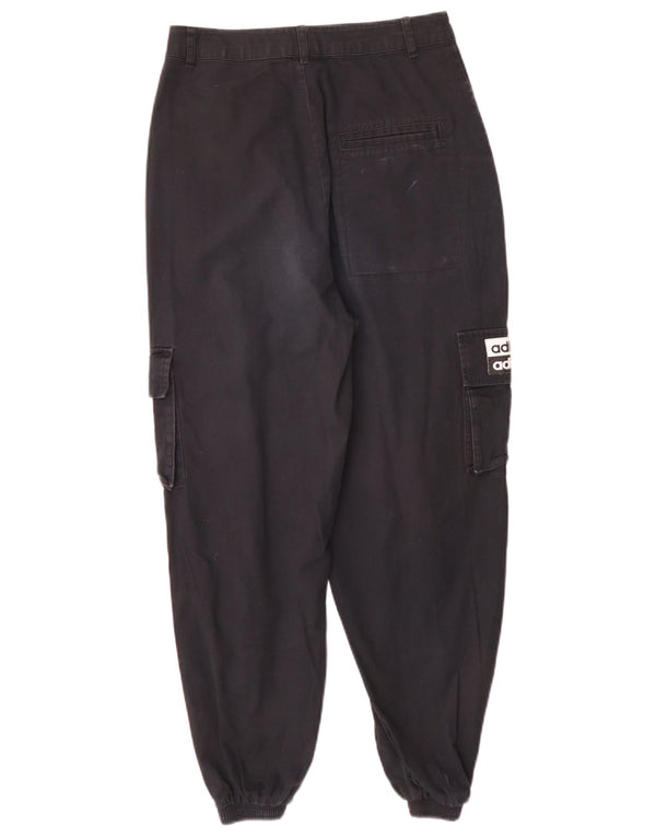 Adidas Pantalon cargo taille haute pour femme UK 8 Small W26 L27 Noir
