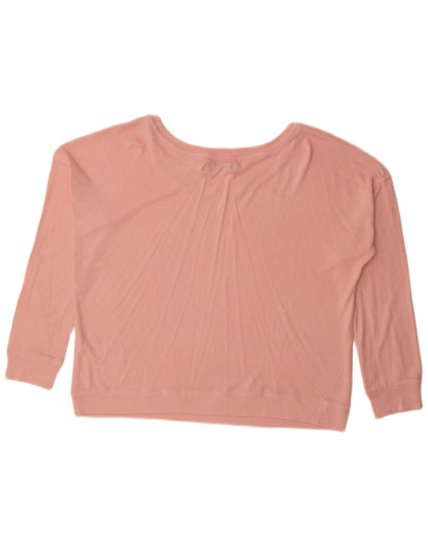 Abercrombie & Fitch Haut surdimensionné à manches longues pour femme UK 16 Large Rose