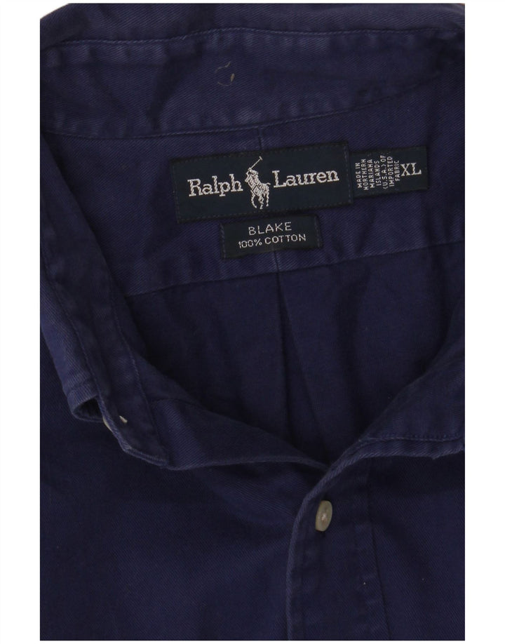 Ralph Lauren Chemise Blake Homme XL Bleu Marine Coton