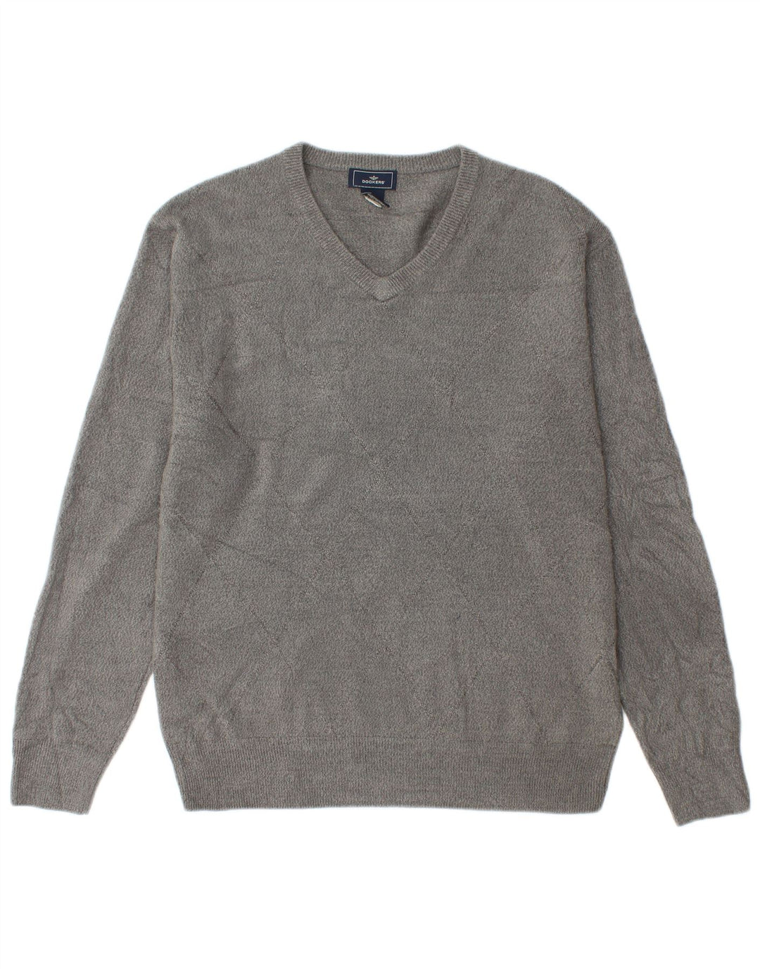 Dockers Pull Col V Homme Gris Moyen Acrylique