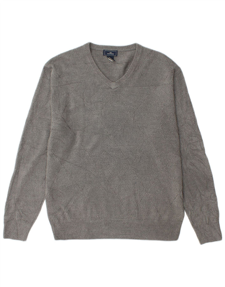 Dockers Pull Col V Homme Gris Moyen Acrylique