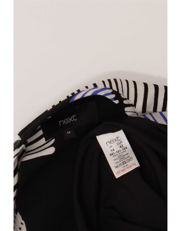 Next Robe droite pour femme UK 44 Large Noir Géométrique Polyester