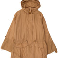MASSIMO DUTTI Veste Parka à Capuche Femme UK 14 Coton Beige Moyen
