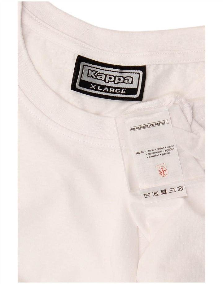 KAPPA T-Shirt Homme Top XL Blanc Coton