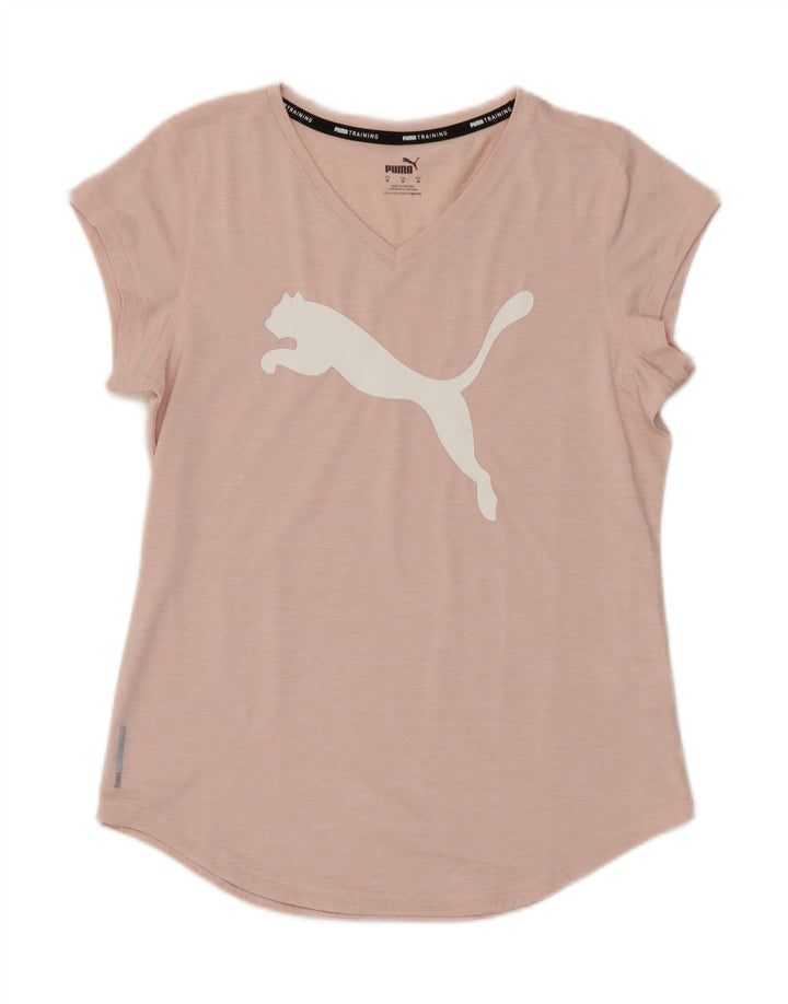 Puma T-shirt graphique pour femme UK 14 Rose moyen Polyester