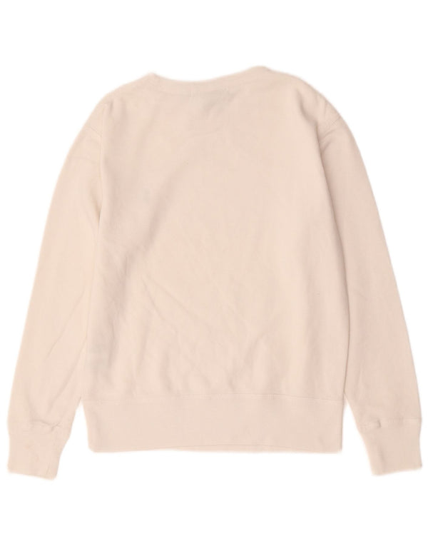 Ralph Lauren Sweat-shirt pour femme UK 10 Petit coton blanc