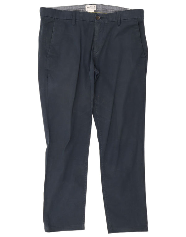 Timberland Pantalon Chino Droit Homme W36 L29 Bleu Marine Coton