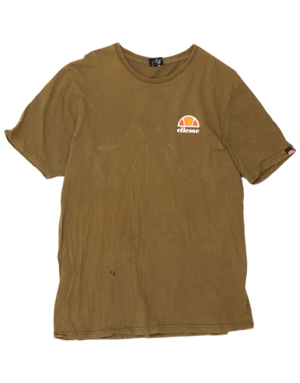 Ellesse T-Shirt Top XL Kaki Coton Homme