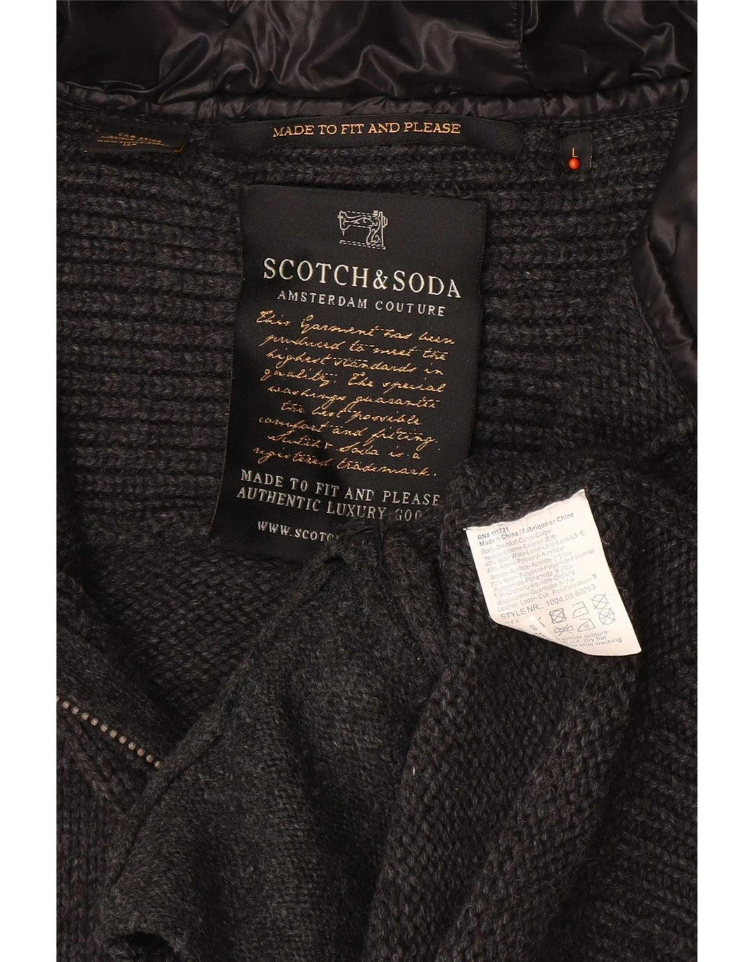 Scotch & Soda Cardigan Pull Homme Gris Laine Large