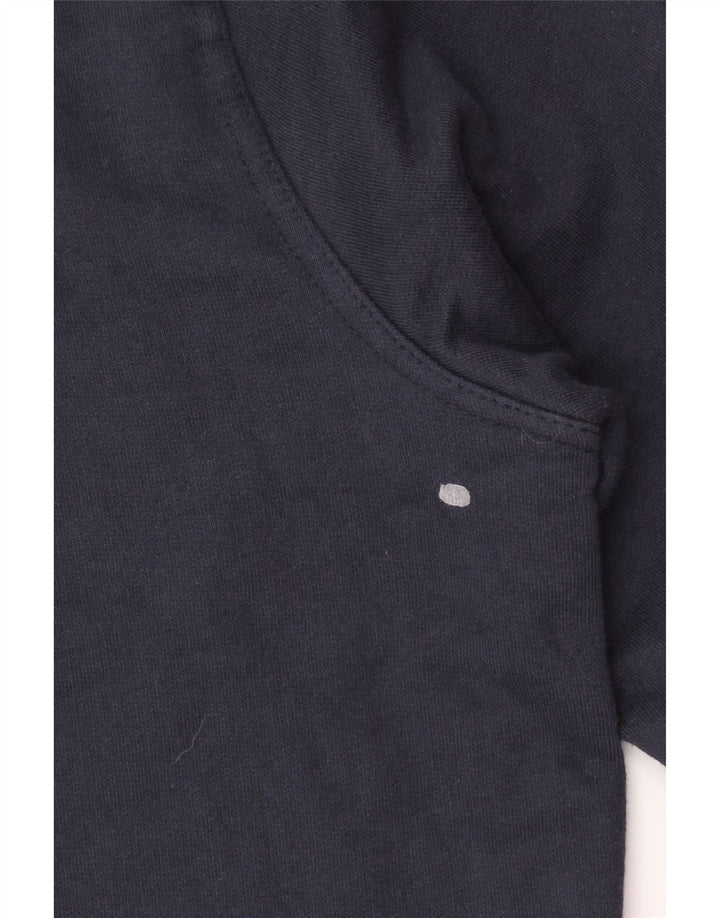 CREW CLOTHING Sweat-shirt col zippé pour homme en coton bleu marine 2XL
