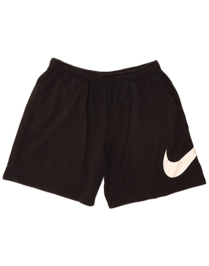 NIKE Short de sport graphique pour hommes, grand coton noir