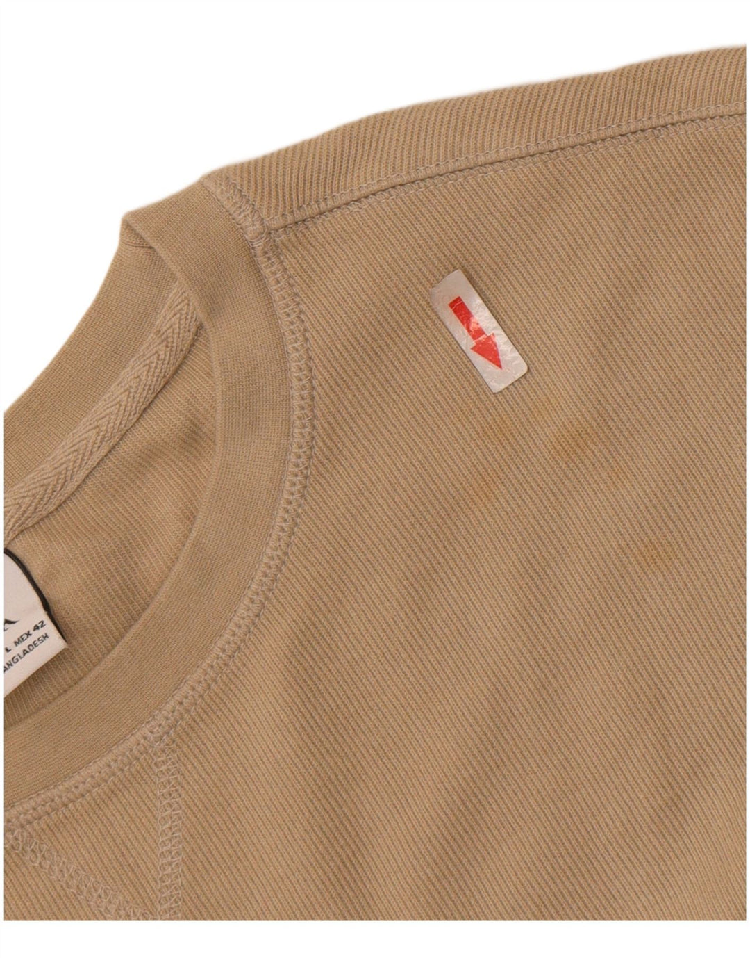 Zara Homme Top Manches Longues Grand Coton Beige