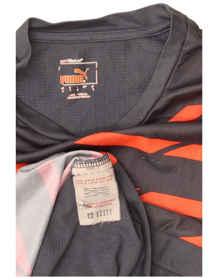 Puma T-Shirt Homme Petit Gris Rayé Polyester
