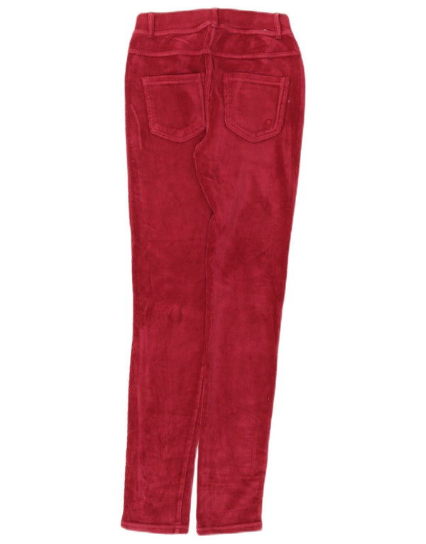 Benetton Pantalon Slim en Velours Côtelé Fille 11-12 Ans 2XL W24 L29 Bordeaux