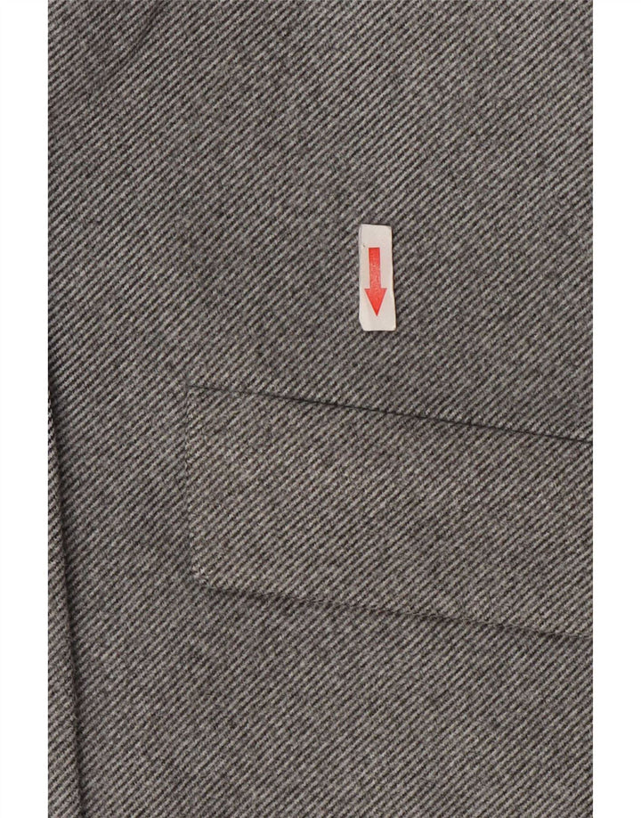 Zara Manteau croisé pour femme UK 10 Petit Gris Polyester