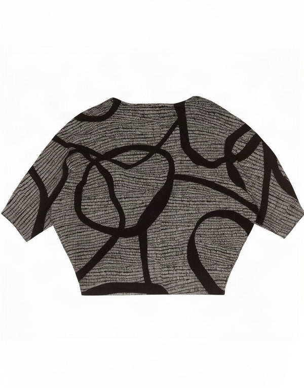 Phase Eight Chemisier surdimensionné à motif abstrait pour femme UK 16 Large Noir