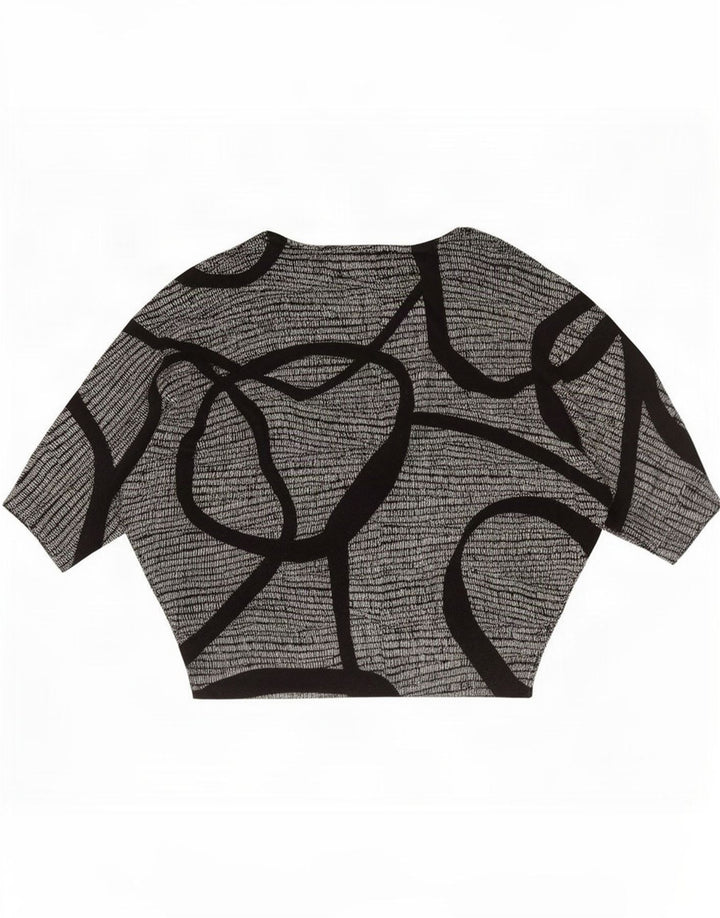 Phase Eight Chemisier surdimensionné à motif abstrait pour femme UK 16 Large Noir
