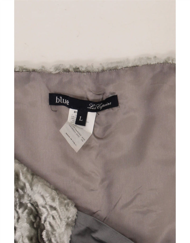 Les Copains Veste Boléro Femme UK 14 Large Gris Acétate