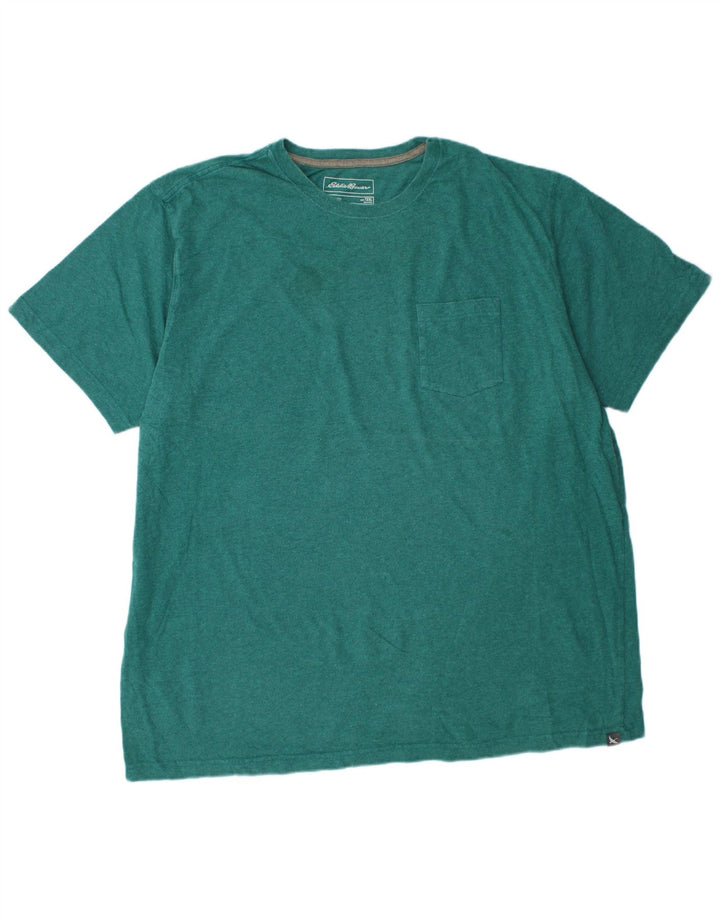 EDDIE BAUER T-Shirt Homme Top 2XL Vert Coton