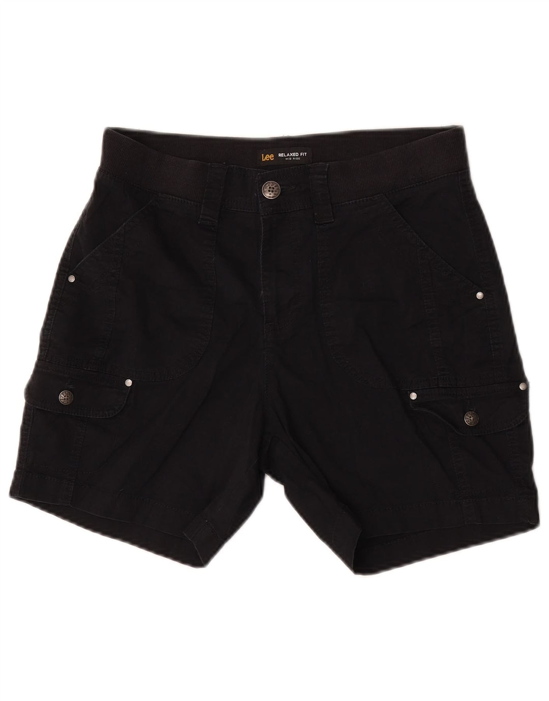Lee Short cargo taille moyenne pour femme, coupe décontractée, US 6, W30, coton noir