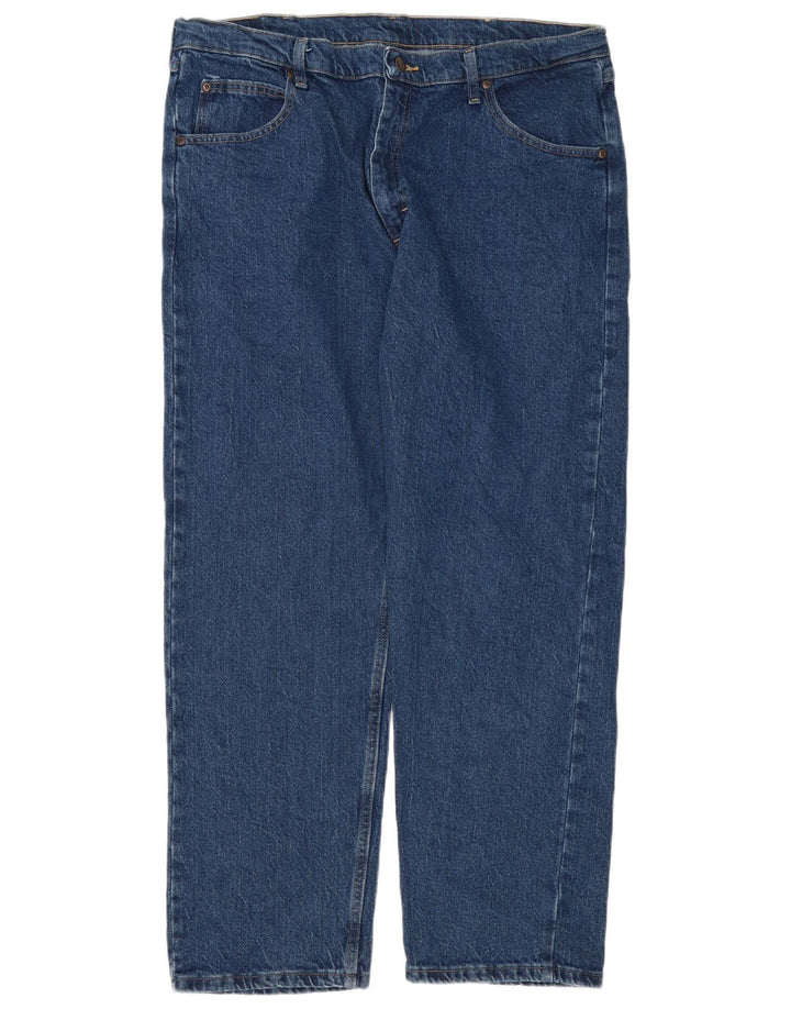 Wrangler Jean droit régulier pour hommes W38 L30 bleu coton