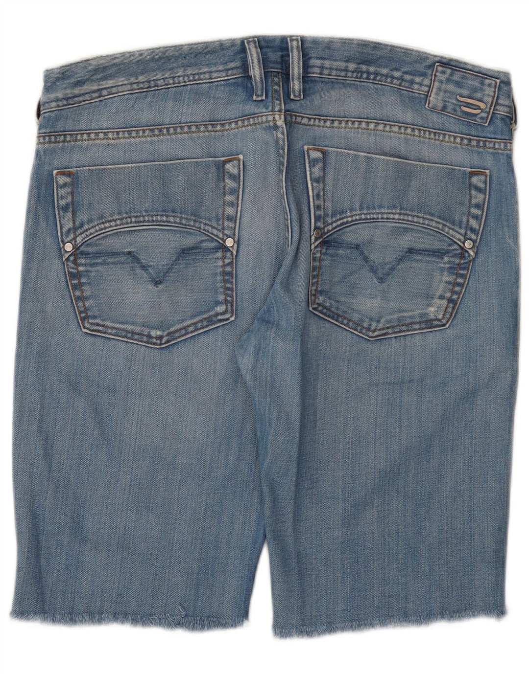 Diesel Short en jean vieilli W34 pour homme en coton bleu moyen
