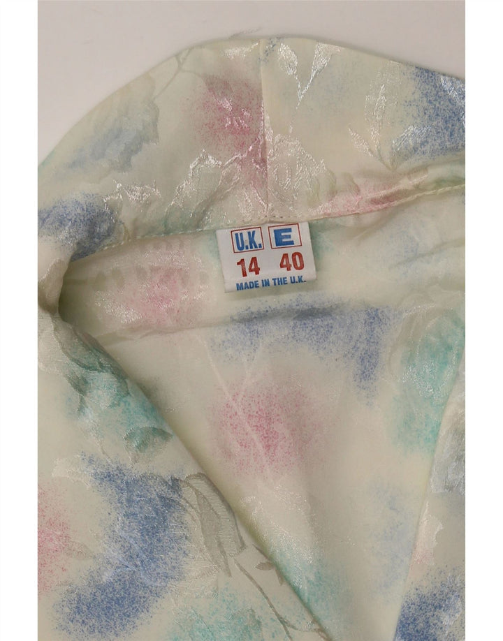 vintage Womens Cardigan Top UK 14 Medium Multicolore Tie Dye