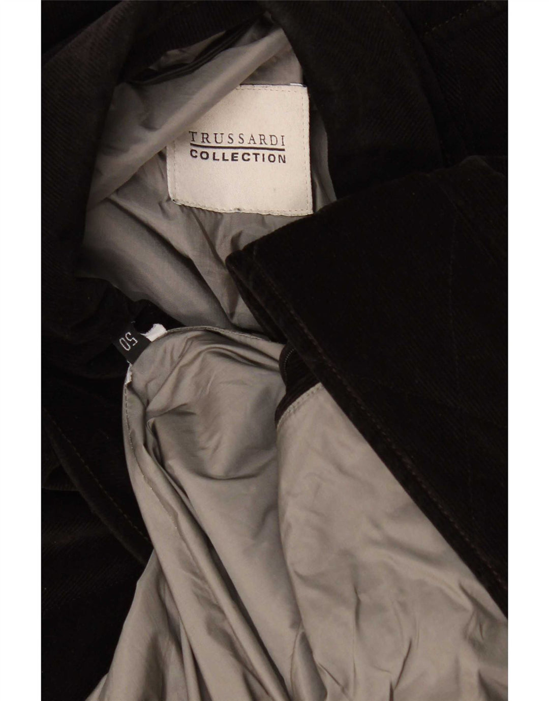 Trussardi Veste matelassée en velours côtelé IT 50 Large Marron