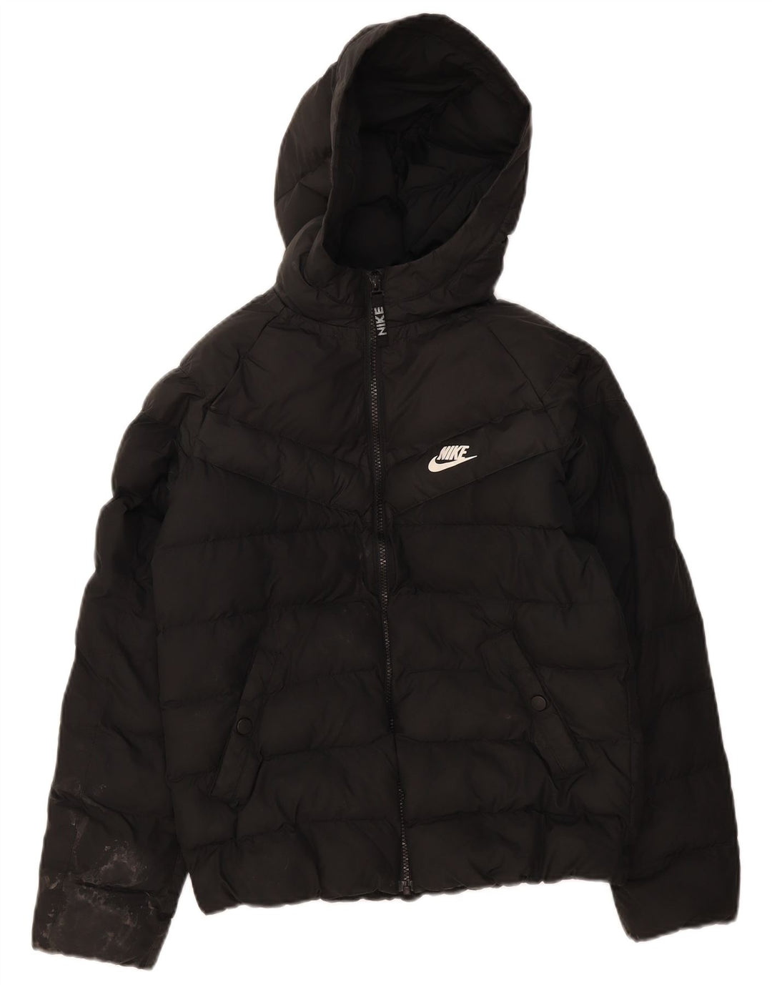 Nike Veste matelassée à capuche pour garçon 12-13 ans Large Noir Polyester