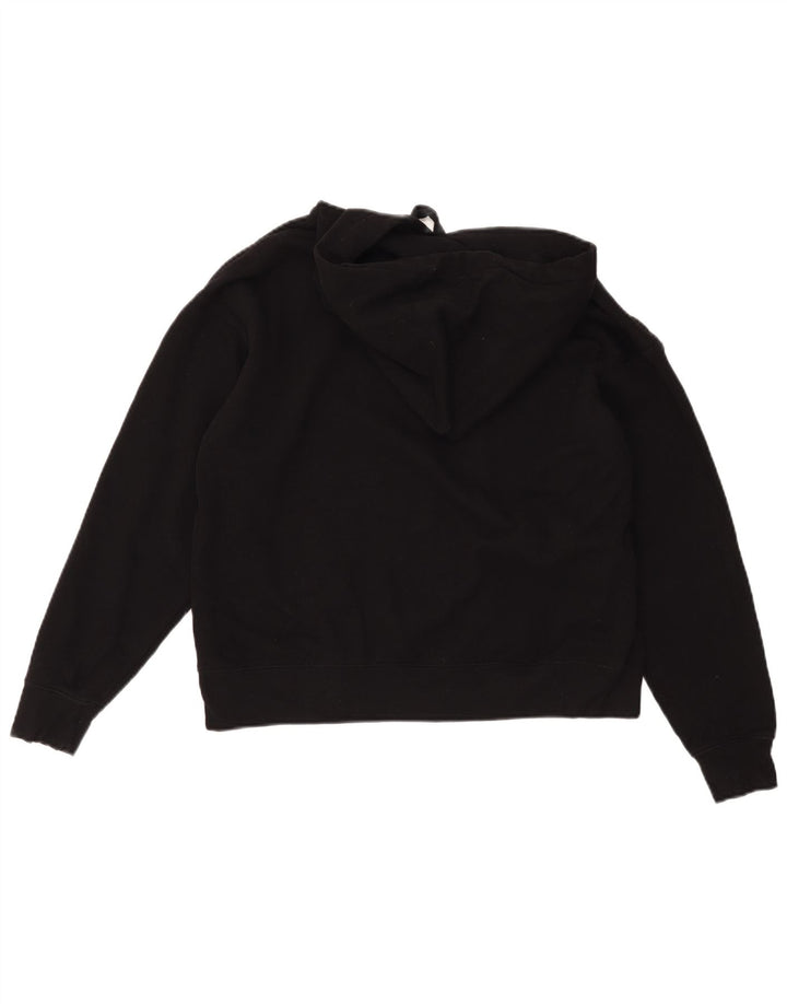 CALVIN KLEIN JEANS Pull à capuche graphique pour femme UK 14 Coton noir moyen